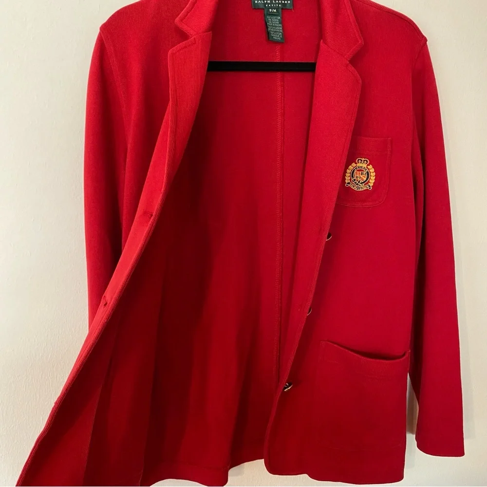 Lauren Ralph Lauren Notch Lapel Collar Long Sleeve Button Front Cardigan - Picture 6 of 12